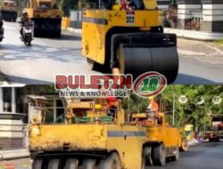 Dinas PUPR Jombang Melaksanakan Pemeliharaan Rutin Jalan Kota dengan Material Hotmix HRS-WC