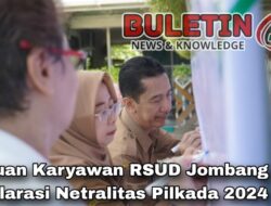 Ribuan Karyawan RSUD Jombang Deklarasi Netralitas Pilkada 2024