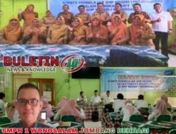 SMPN 1 WONOSALAM JOMBANG BERBAGI PRAKTIK BAIK DENGAN BEBERAPA SEKOLAH SMP NEGERI LAIN