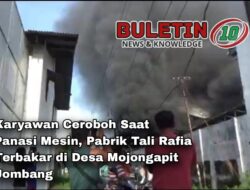 Karyawan Ceroboh Saat Panasi Mesin, Pabrik Tali Rafia Terbakar di Desa Mojongapit Jombang