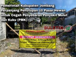 Pemerintah Kabupaten Jombang Perpanjang Penutupan 10 Pasar Hewan untuk Cegah Penyebaran Penyakit Mulut dan Kuku (PMK)