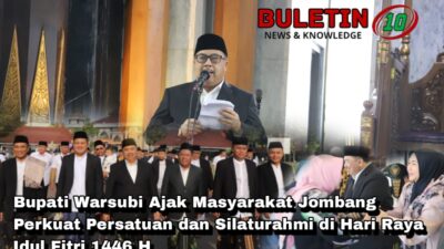 Abah Bupati Warsubi Ajak Masyarakat Jombang Perkuat Persatuan dan Silaturahmi di Hari Raya Idul Fitri 1446 H