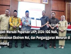 Bupati Warsubi Paparkan LKPj 2024 Saat Rapat Paripurna DPRD  Jombang