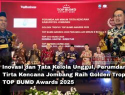 Inovasi dan Tata Kelola Unggul, Perumdam Tirta Kencana Jombang Raih Golden Trophy TOP BUMD Awards 2025
