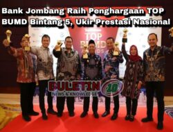 Bank Jombang Raih Penghargaan TOP BUMD Bintang 5, Ukir Prestasi Nasional