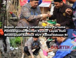 Bupati Jombang Letakkan Batu Pertama Pembangunan Rumah Syukur Layak Huni Shiddiqiyah Sambut HUT Kemerdekaan RI