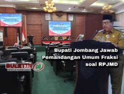 Bupati Jombang Jawab Pemandangan Umum Fraksi soal RPJMD