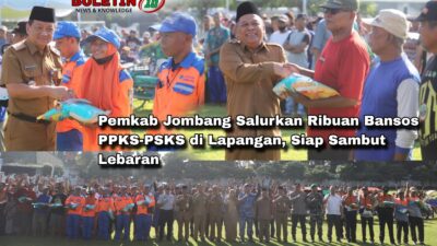 Pemkab Jombang Salurkan Ribuan Bansos PPKS-PSKS di Lapangan, Siap Sambut Lebaran