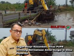 Cegah Banjir Kesamben, Dinas PUPR Jombang Normalisasi Aliran Sungai di Desa Pojokrejo