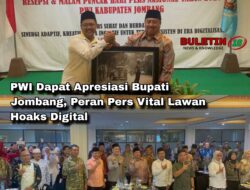PWI Dapat Apresiasi Bupati Jombang, Peran Pers Vital Lawan Hoaks Digital